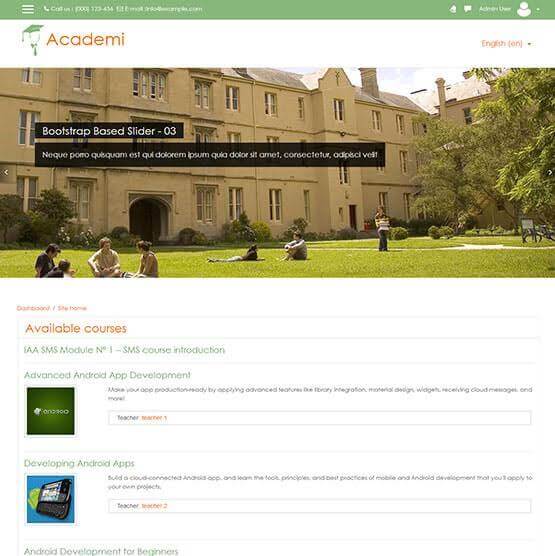 home page