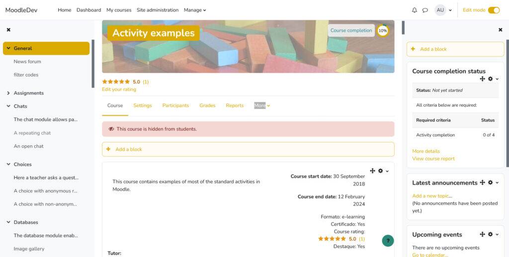 Stream Moodle Theme