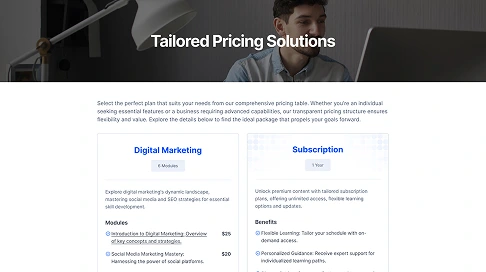Pricing Page Option 2 Desktop Normal View 2 Pricing page option 2 Desktop normal view 2