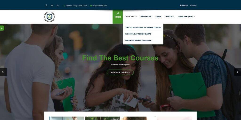 Image 5 2 Academic Moodle theme demo